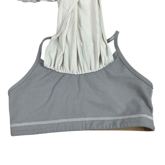 Lululemon Athletica No Limit Tank with built in bra size 6 White Gray - Picture 6 of 8